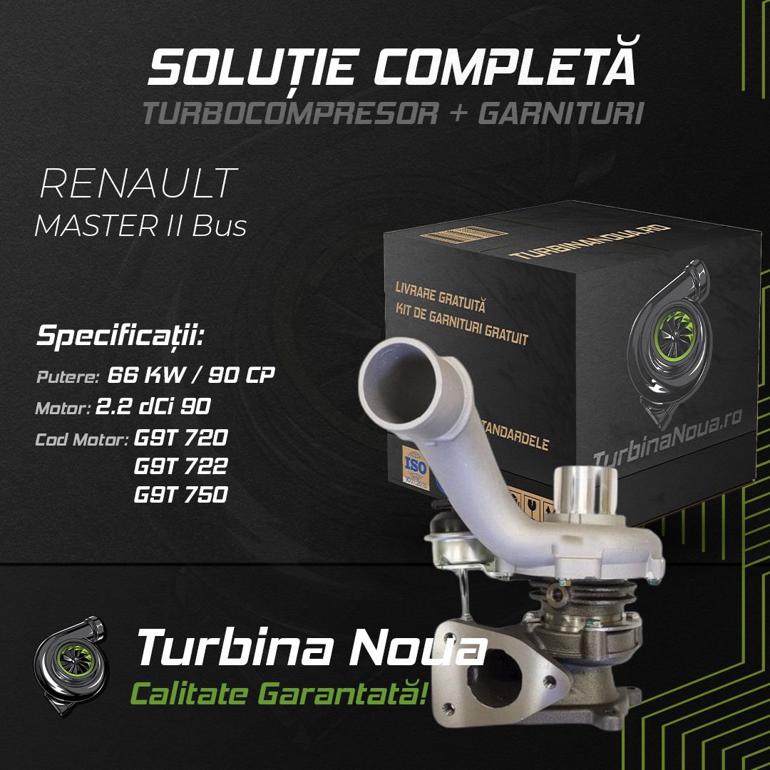 Turbina RENAULT MASTER II Bus 2.2 dCI 90 66 KW / 90 CP Noua - Image 2