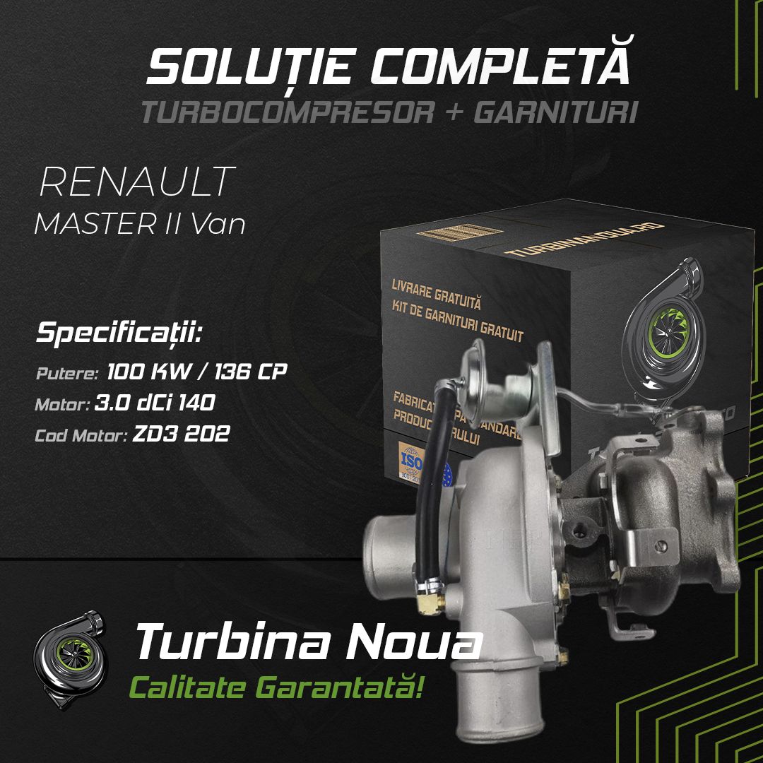 Turbina RENAULT MASTER II Van 3.0 dCi 140 100 KW / 136 CP Noua - Image 2