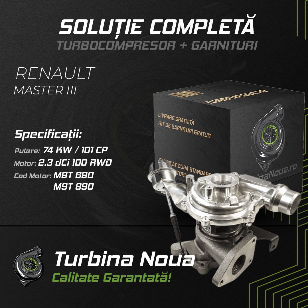 Turbina RENAULT MASTER III 2.3 dCi 100 RWD 74 KW / 101 CP Noua - Image 2