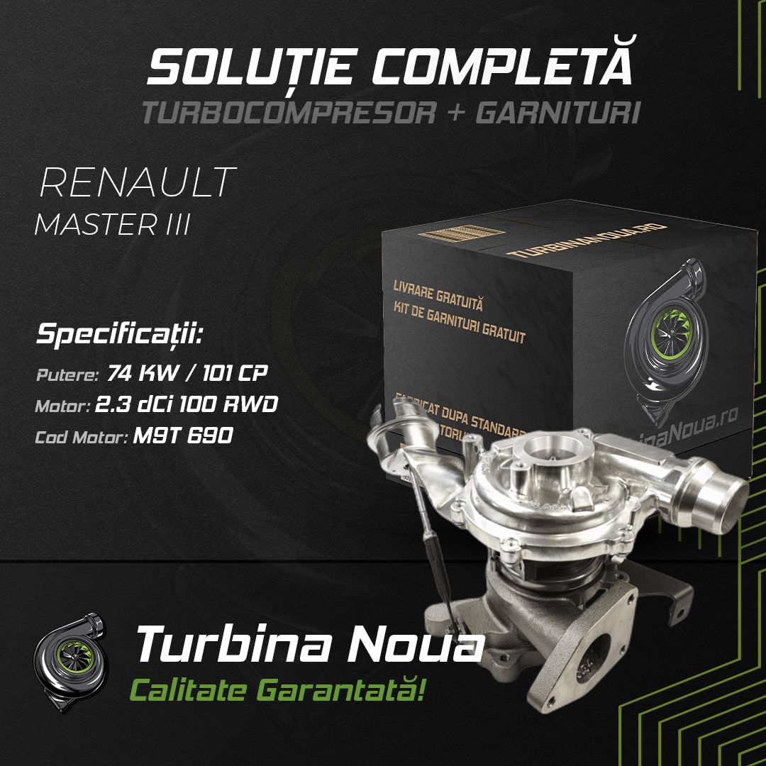 Turbina RENAULT MASTER III 2.3 dCi 100 RWD 74 KW / 101 CP Noua - Image 2