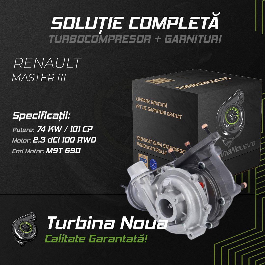Turbina RENAULT MASTER III 2.3 dCi 100 RWD 74 KW / 101 CP Noua - Image 2