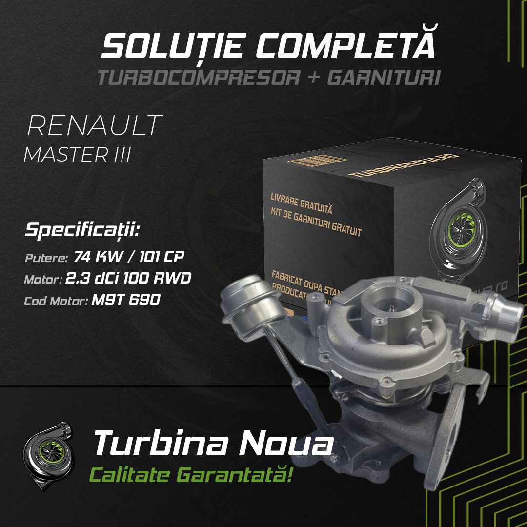 Turbina RENAULT MASTER III 2.3 dCi 100 RWD 74 KW / 101 CP Noua - Image 2