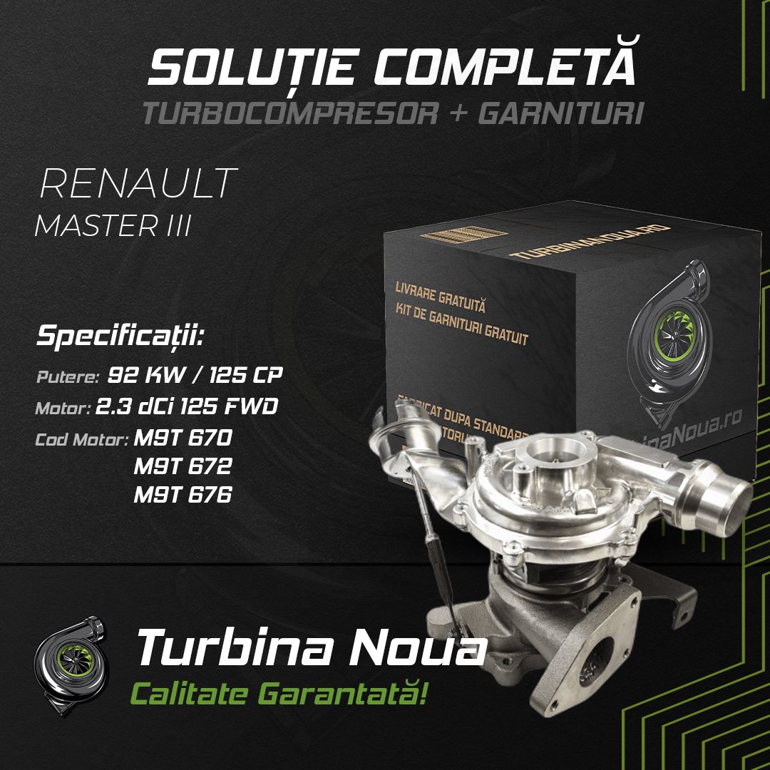 Turbina RENAULT MASTER III 2.3 dCi 125 FWD 92 KW / 125 CP Noua - Image 2