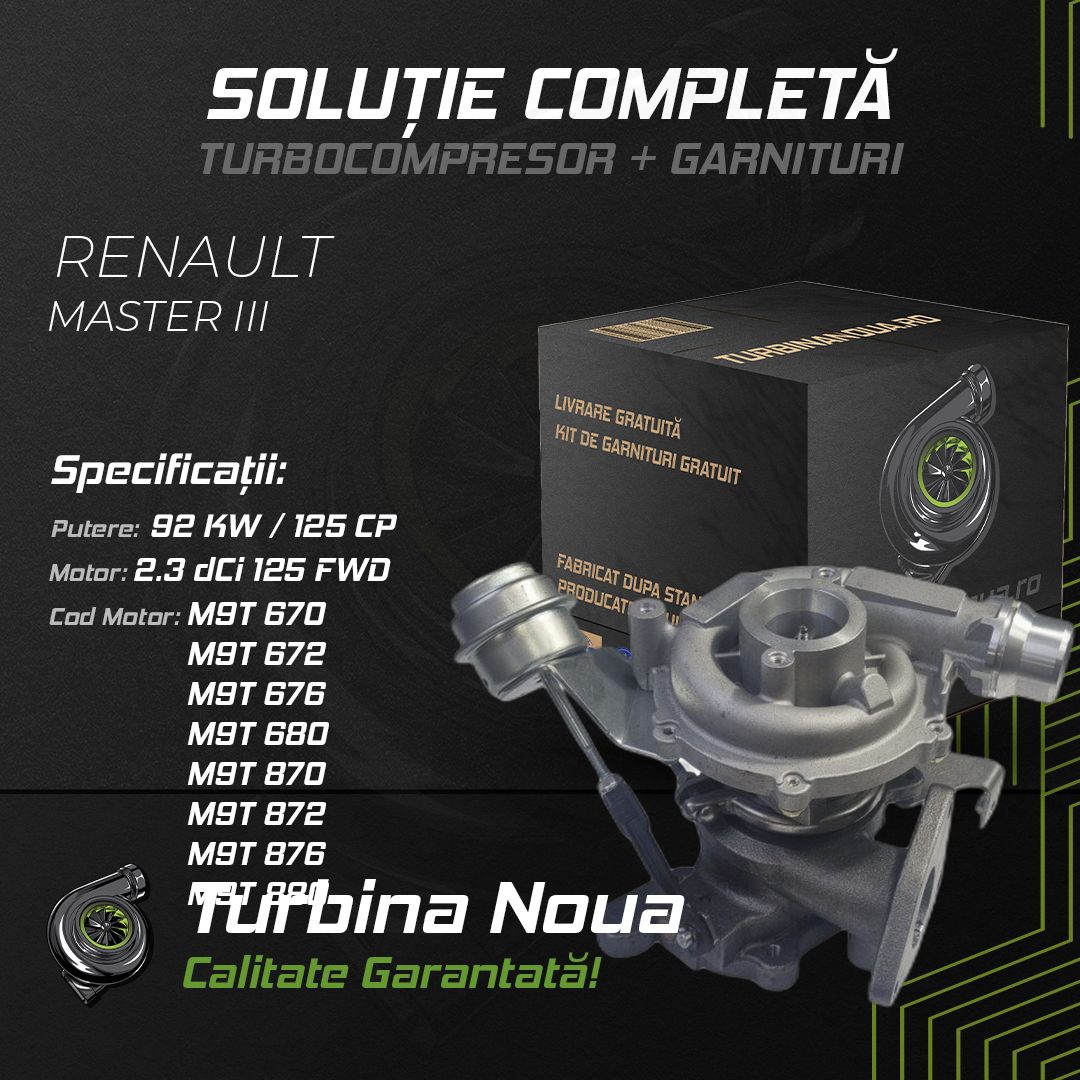 Turbina RENAULT MASTER III 2.3 dCi 125 FWD 92 KW / 125 CP Noua - Image 2
