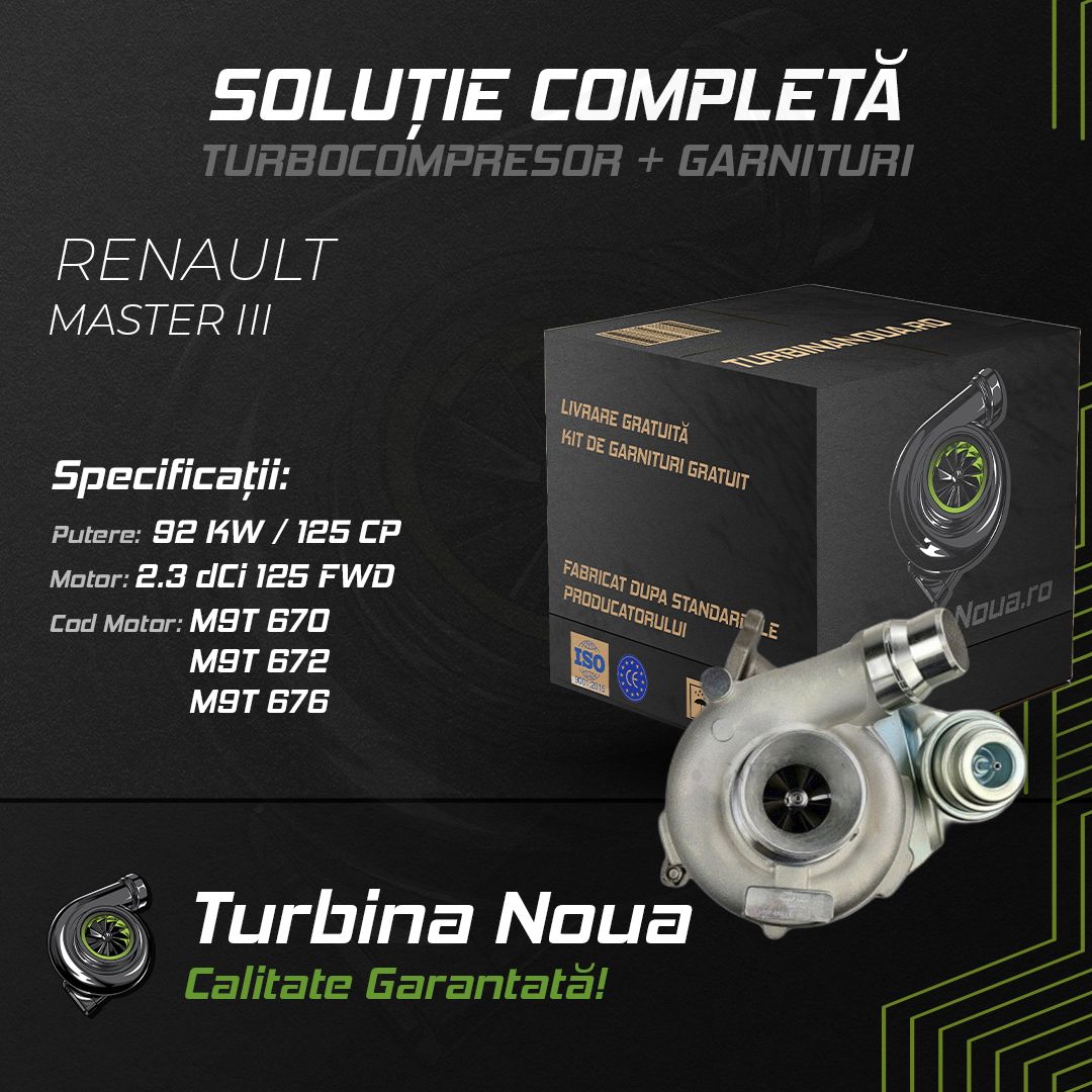 Turbina RENAULT MASTER III 2.3 dCi 125 FWD 92 KW / 125 CP Noua - Image 2