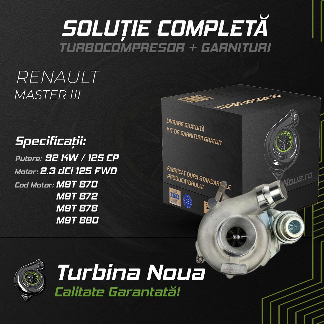 Turbina RENAULT MASTER III 2.3 dCi 125 FWD 92 KW / 125 CP Noua - Image 2