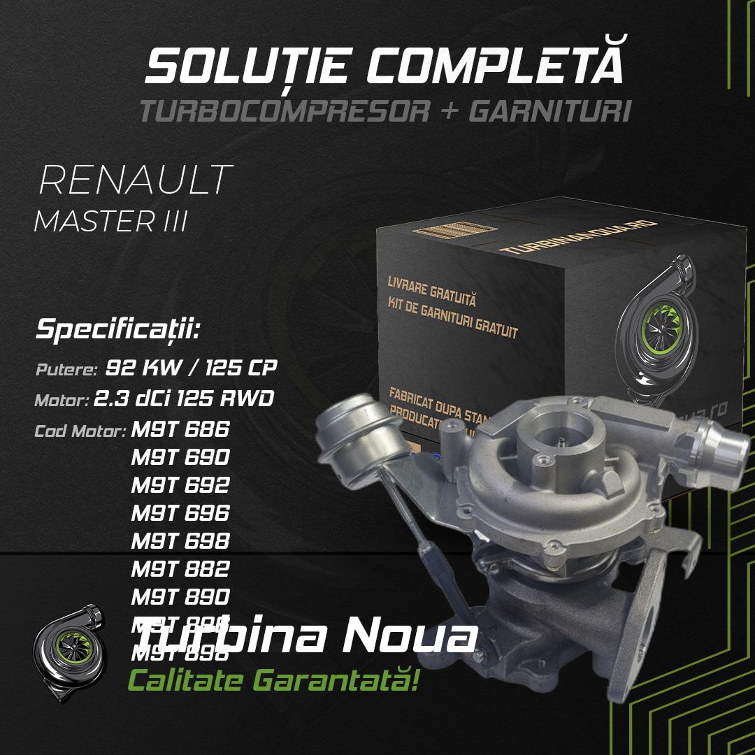 Turbina RENAULT MASTER III 2.3 dCi 125 RWD 92 KW / 125 CP Noua - Image 2