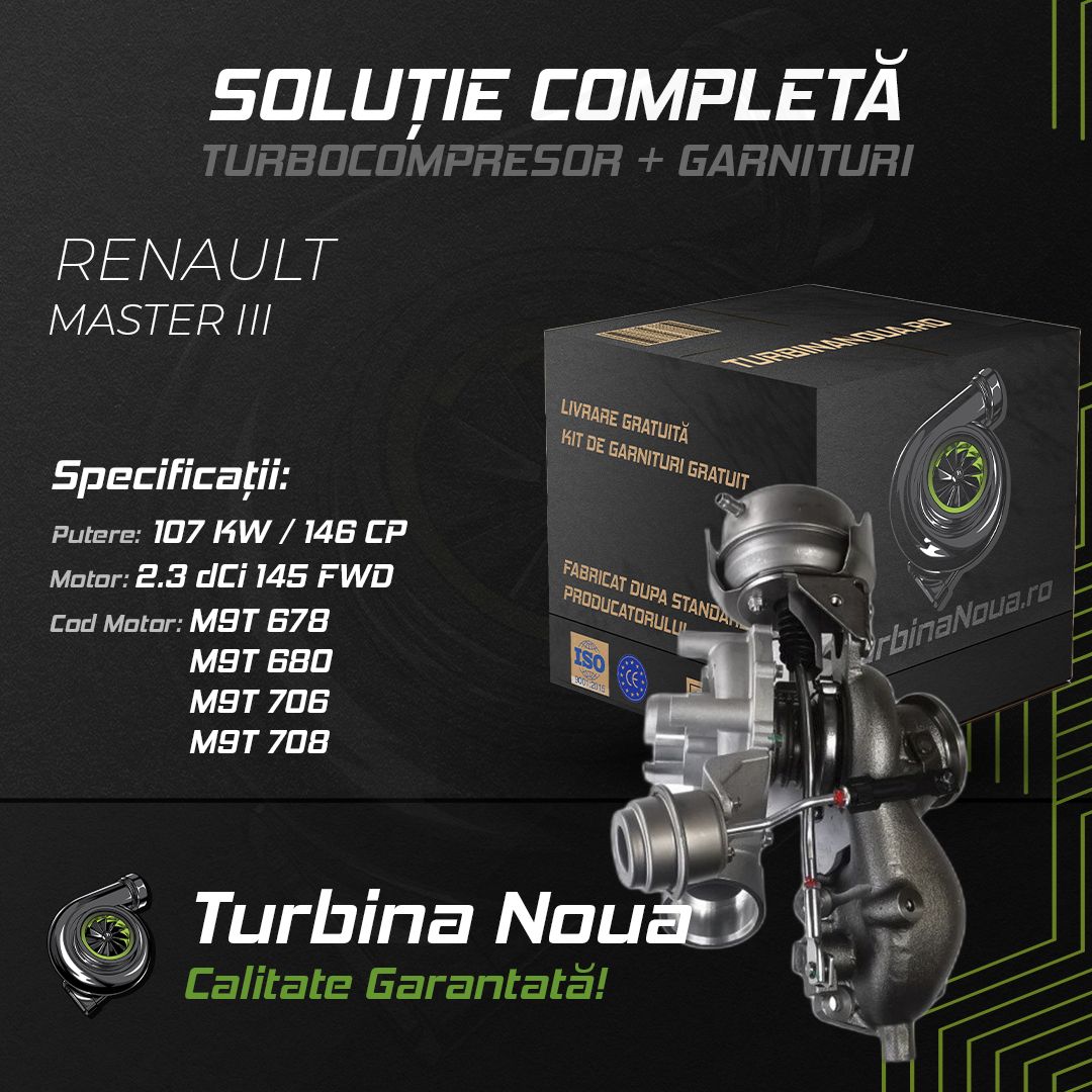 Turbina RENAULT MASTER III 2.3 dCi 145 FWD 107 KW / 146 CP Noua - Image 2