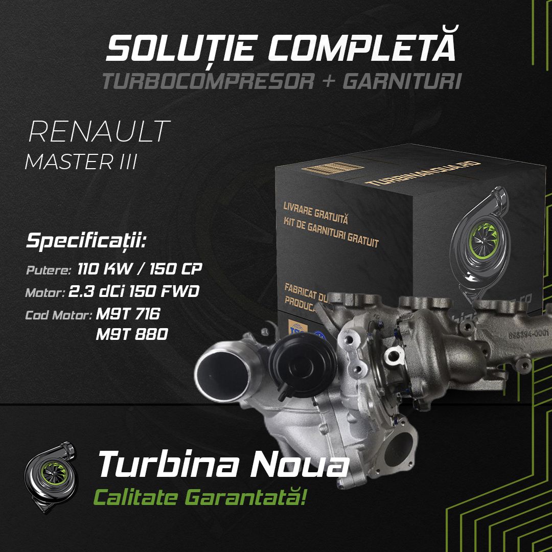 Turbina RENAULT MASTER III 2.3 dCi 150 FWD 110 KW / 150 CP Noua - Image 2