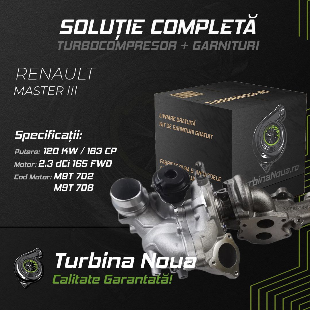 Turbina RENAULT MASTER III 2.3 dCi 165 FWD 120 KW / 163 CP Noua - Image 2