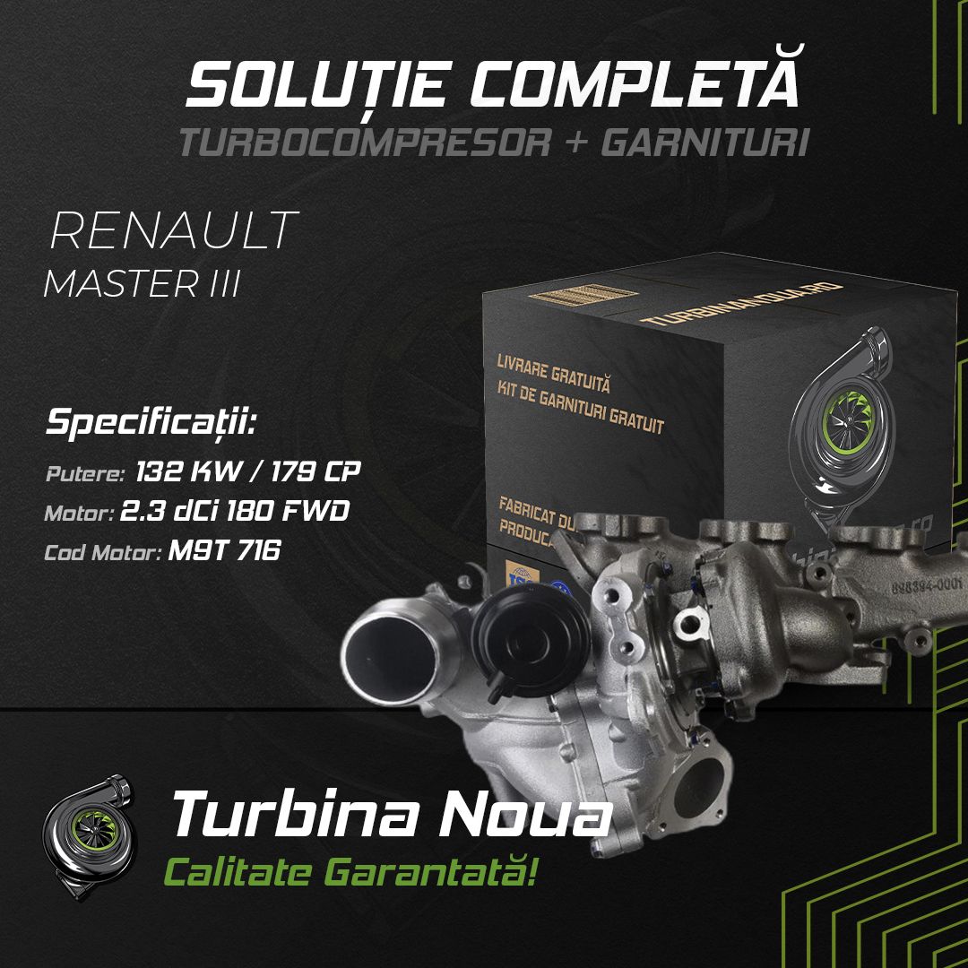 Turbina RENAULT MASTER III 2.3 dCi 180 FWD 132 KW / 179 CP Noua - Image 2
