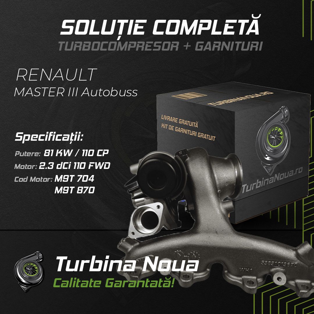 Turbina RENAULT MASTER III Autobuss 2.3 dCi 110 FWD 81 KW / 110 CP Noua - Image 2