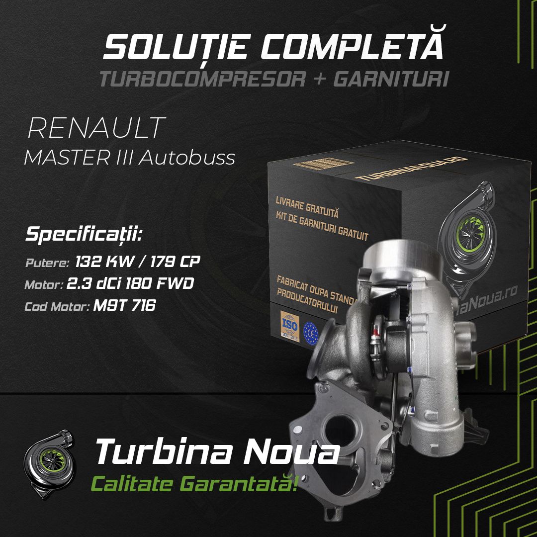 Turbina RENAULT MASTER III Autobuss 2.3 dCi 180 FWD 132 KW / 179 CP Noua - Image 2