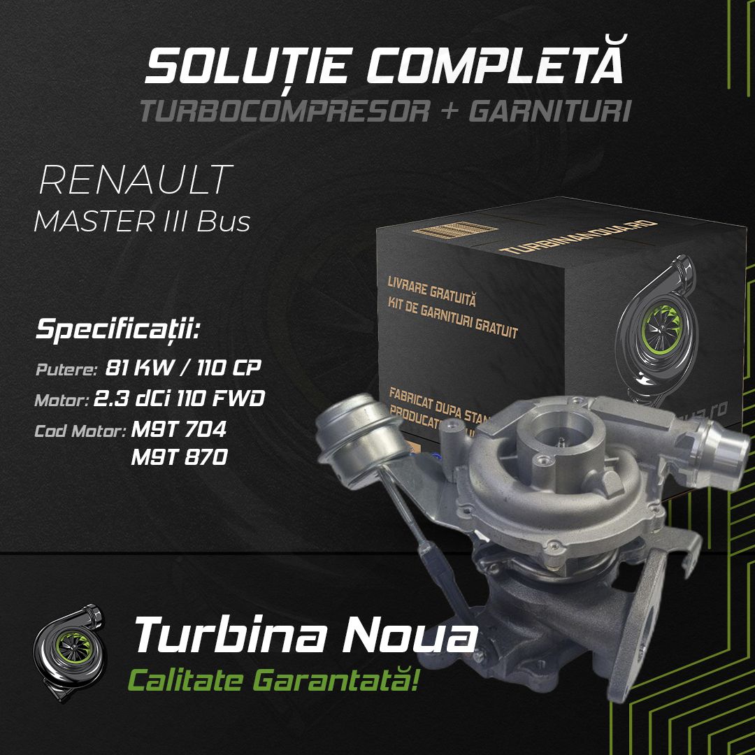 Turbina RENAULT MASTER III Bus 2.3 dCi 110 FWD 81 KW / 110 CP Noua - Image 2