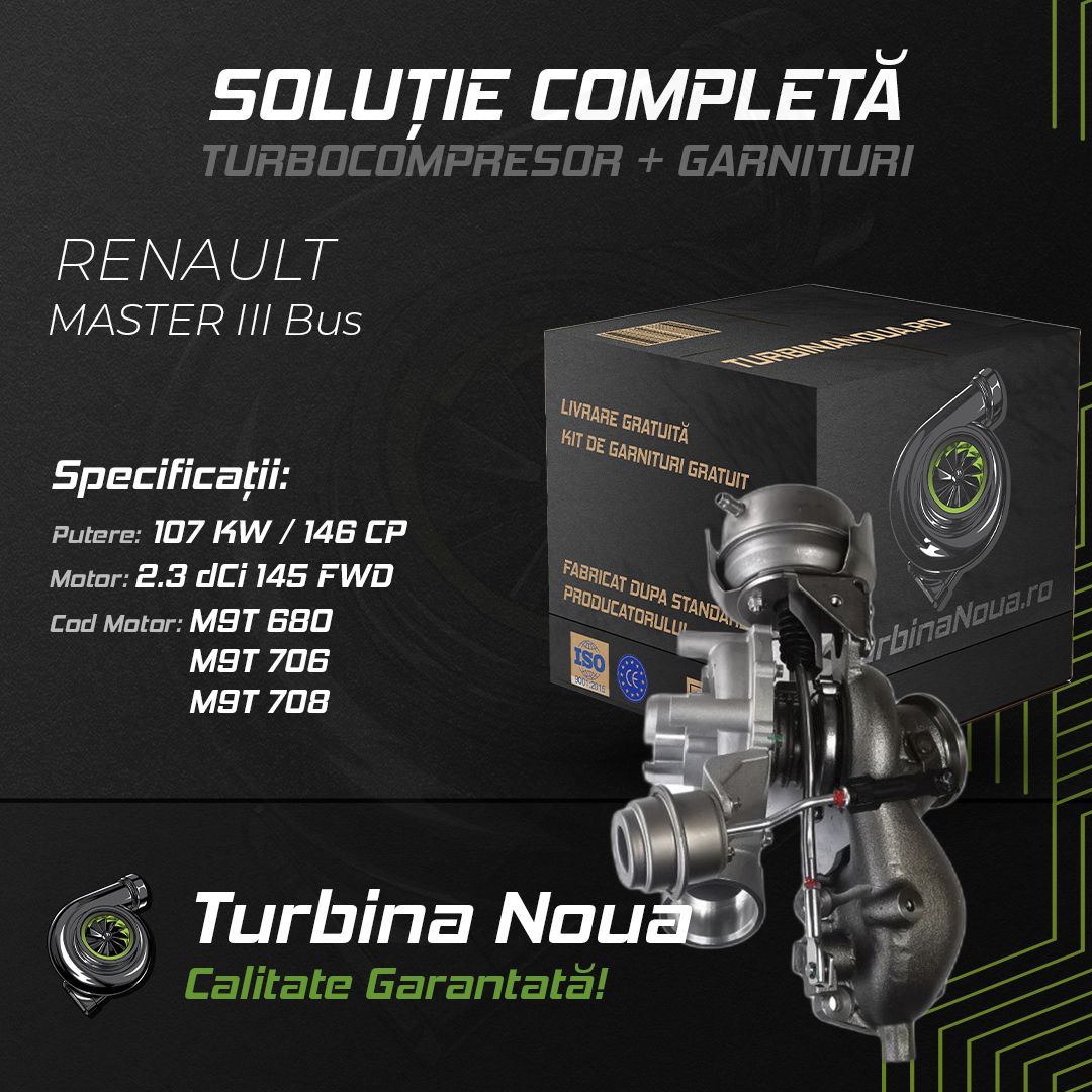 Turbina RENAULT MASTER III Bus 2.3 dCi 145 FWD 107 KW / 146 CP Noua - Image 2