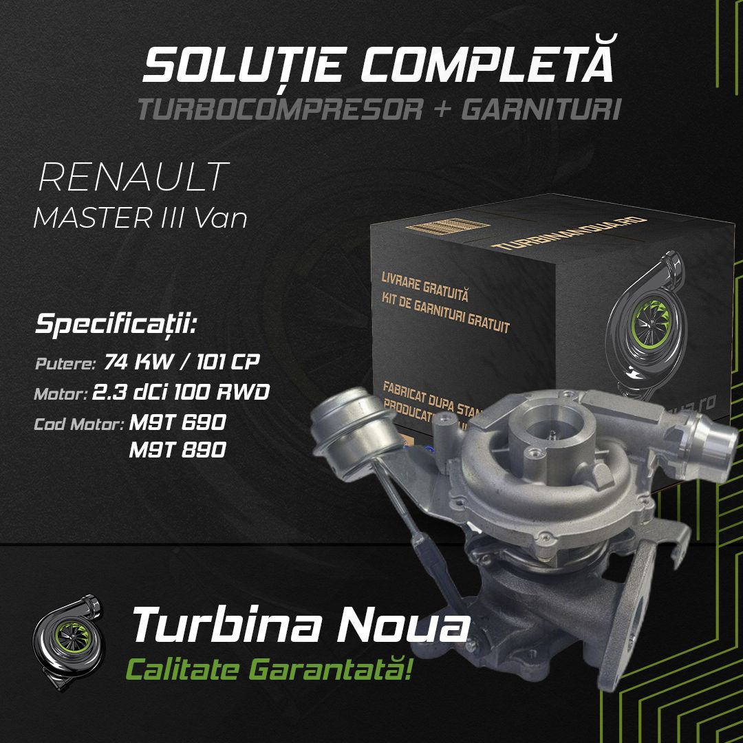 Turbina RENAULT MASTER III Van 2.3 dCi 100 RWD 74 KW / 101 CP Noua - Image 2