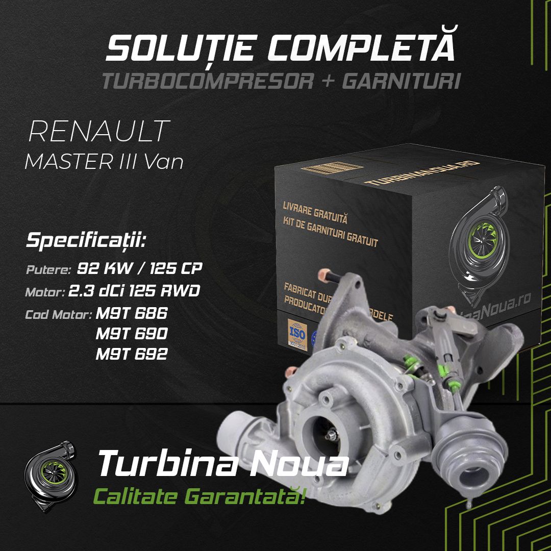 Turbina RENAULT MASTER III Van 2.3 dCi 125 RWD 92 KW / 125 CP Noua - Image 2