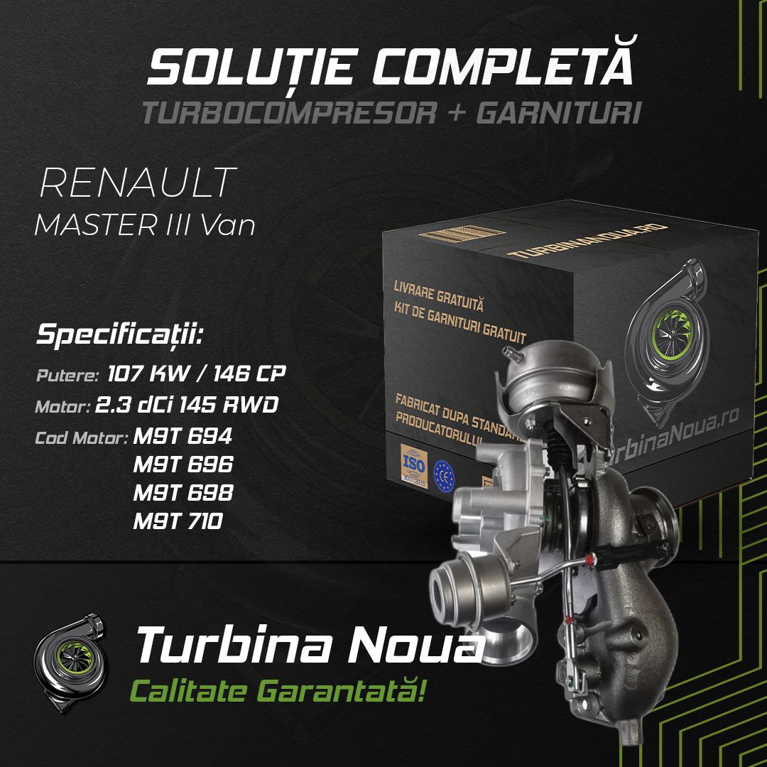 Turbina RENAULT MASTER III Van 2.3 dCi 145 RWD 107 KW / 146 CP Noua - Image 2