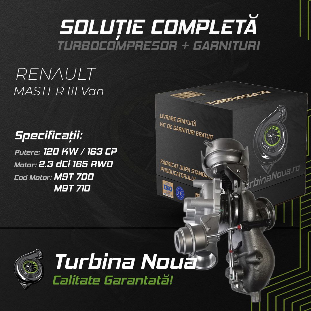 Turbina RENAULT MASTER III Van 2.3 dCi 165 RWD 120 KW / 163 CP Noua - Image 2