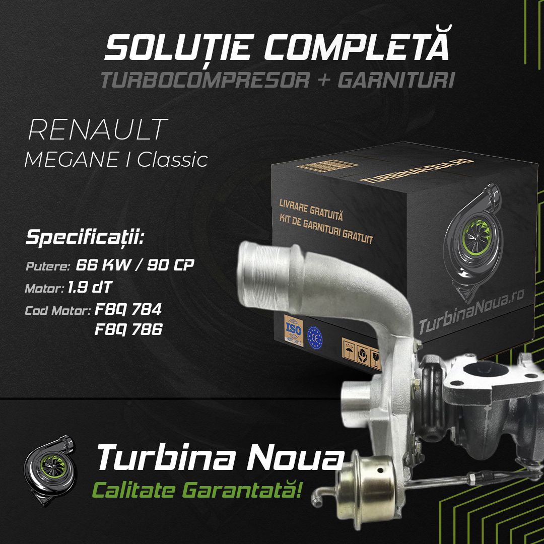 Turbina RENAULT MEGANE I Classic 1.9 dT 66 KW / 90 CP Noua - Image 2