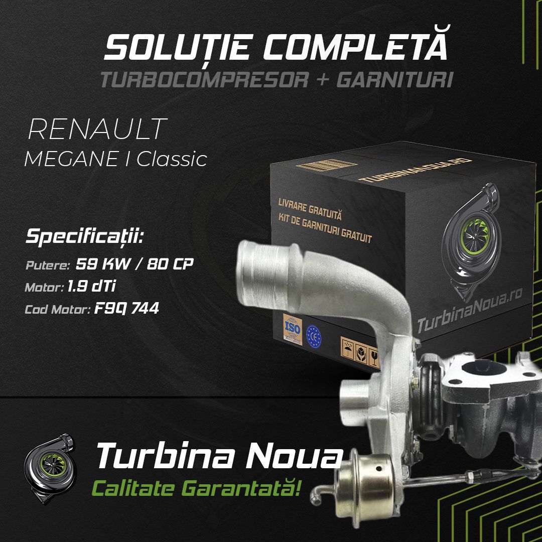 Turbina RENAULT MEGANE I Classic 1.9 dTi 59 KW / 80 CP Noua - Image 2