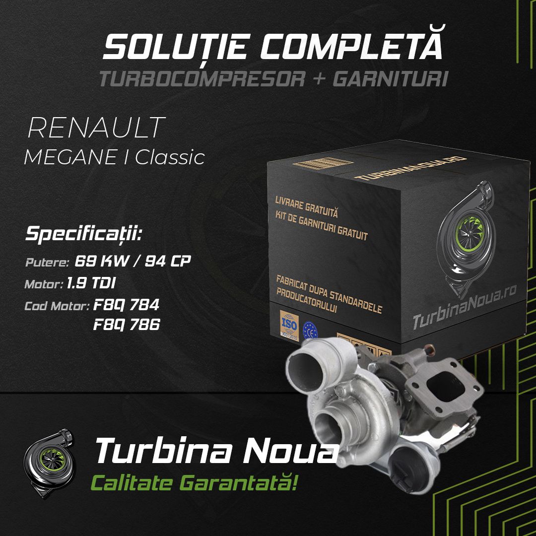 Turbina RENAULT MEGANE I Classic 1.9 TDI 69 KW / 94 CP Noua - Image 2