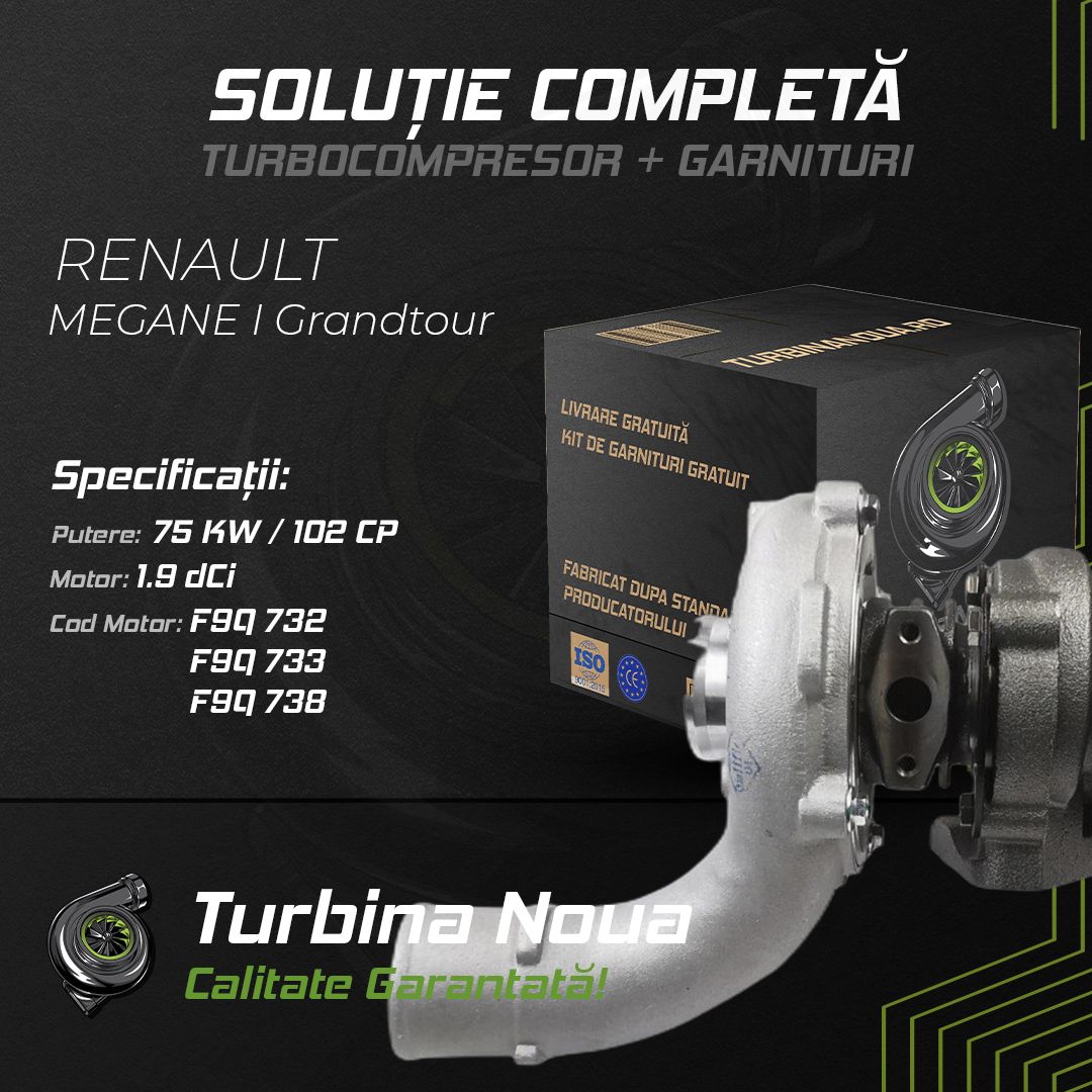 Turbina RENAULT MEGANE I Grandtour 1.9 dCi 75 KW / 102 CP Noua - Image 2