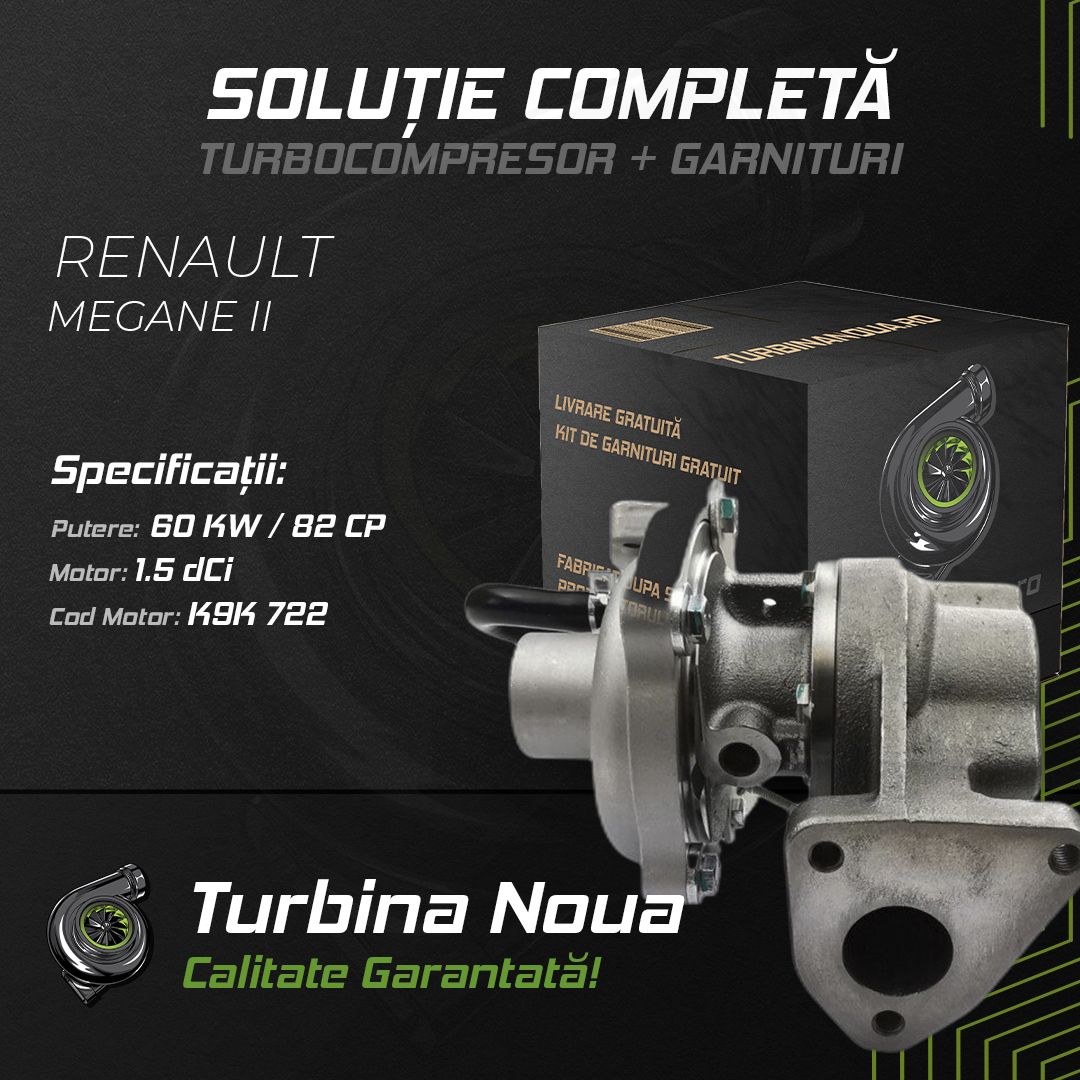Turbina RENAULT MEGANE II 1.5 dCi 60 KW / 82 CP Noua - Image 2