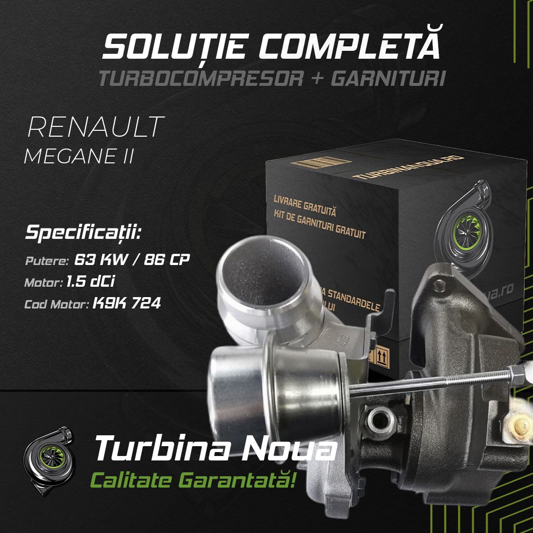 Turbina RENAULT MEGANE II 1.5 dCi 63 KW / 86 CP Noua - Image 2