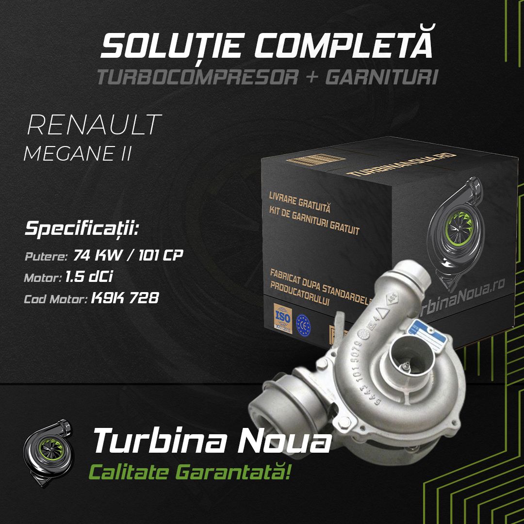 Turbina RENAULT MEGANE II 1.5 dCi 74 KW / 101 CP Noua - Image 2