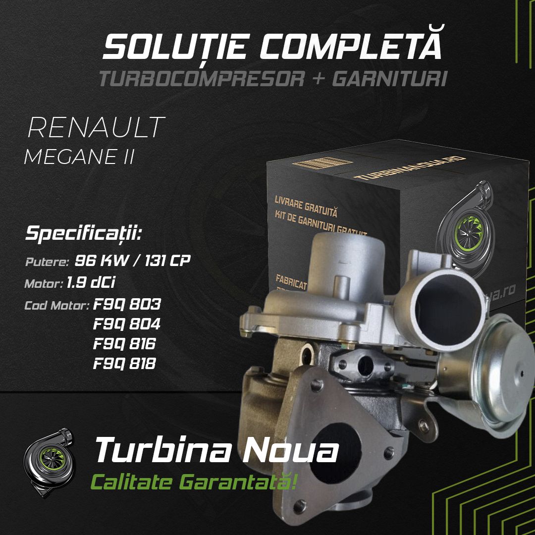Turbina RENAULT MEGANE II 1.9 dCi 96 KW / 131 CP Noua - Image 2