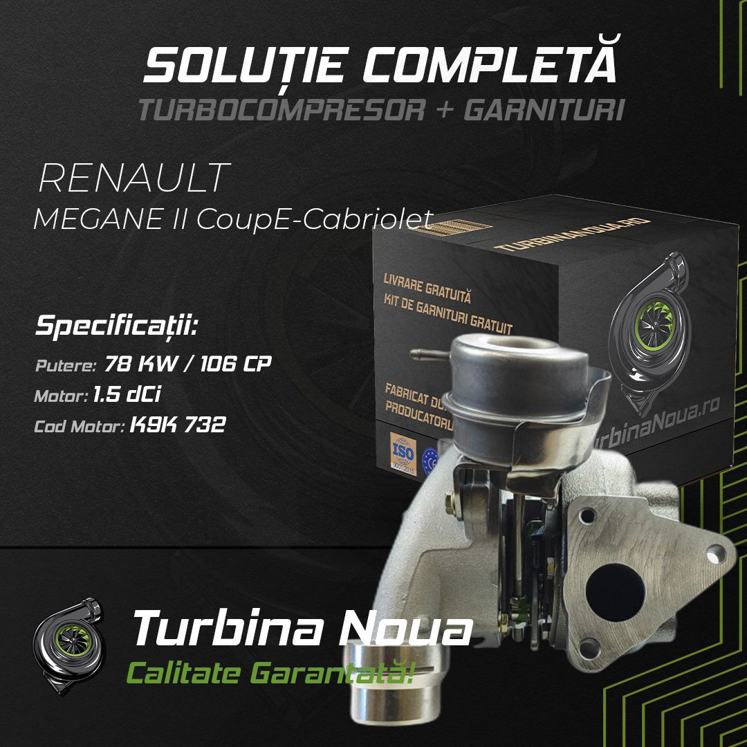 Turbina RENAULT MEGANE II CoupE-Cabriolet 1.5 dCi 78 KW / 106 CP Noua - Image 2