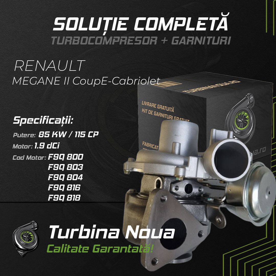 Turbina RENAULT MEGANE II CoupE-Cabriolet 1.9 dCi 85 KW / 115 CP Noua - Image 2