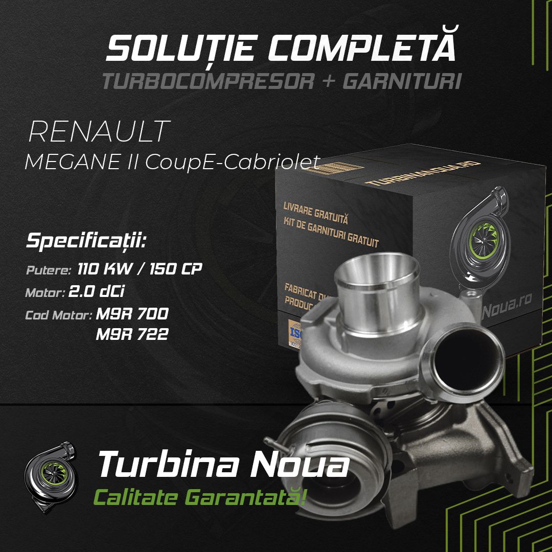 Turbina RENAULT MEGANE II CoupE-Cabriolet 2.0 dCi 110 KW / 150 CP Noua - Image 2