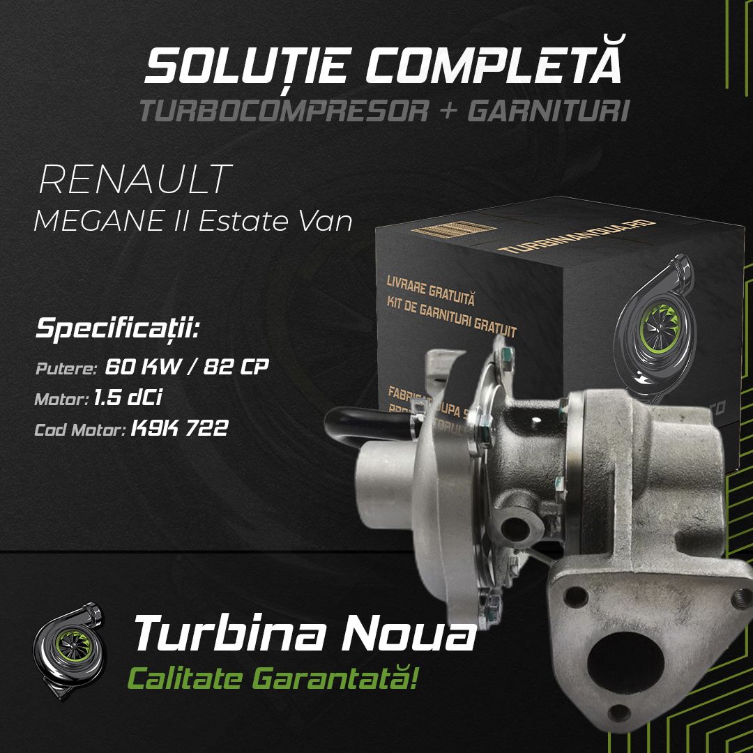Turbina RENAULT MEGANE II Estate Van 1.5 dCi 60 KW / 82 CP Noua - Image 2
