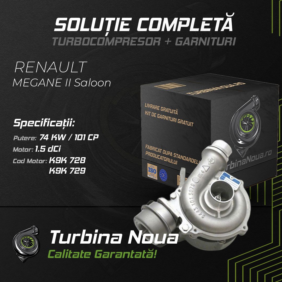 Turbina RENAULT MEGANE II Saloon 1.5 dCi 74 KW / 101 CP Noua - Image 2