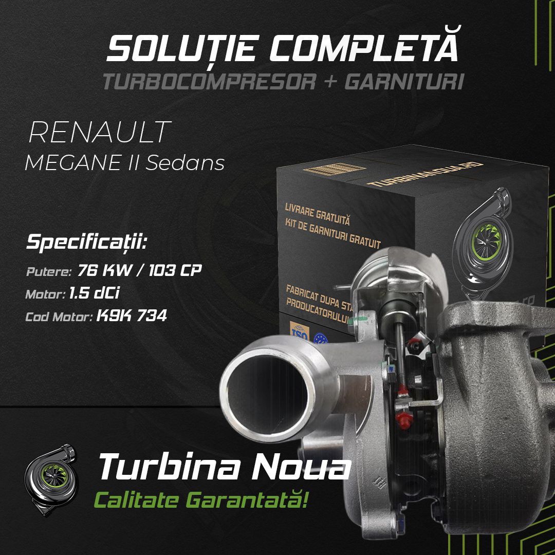 Turbina RENAULT MEGANE II Sedans 1.5 dCi 76 KW / 103 CP Noua - Image 2