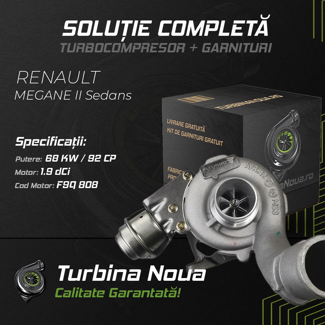 Turbina RENAULT MEGANE II Sedans 1.9 dCi 68 KW / 92 CP Noua - Image 2