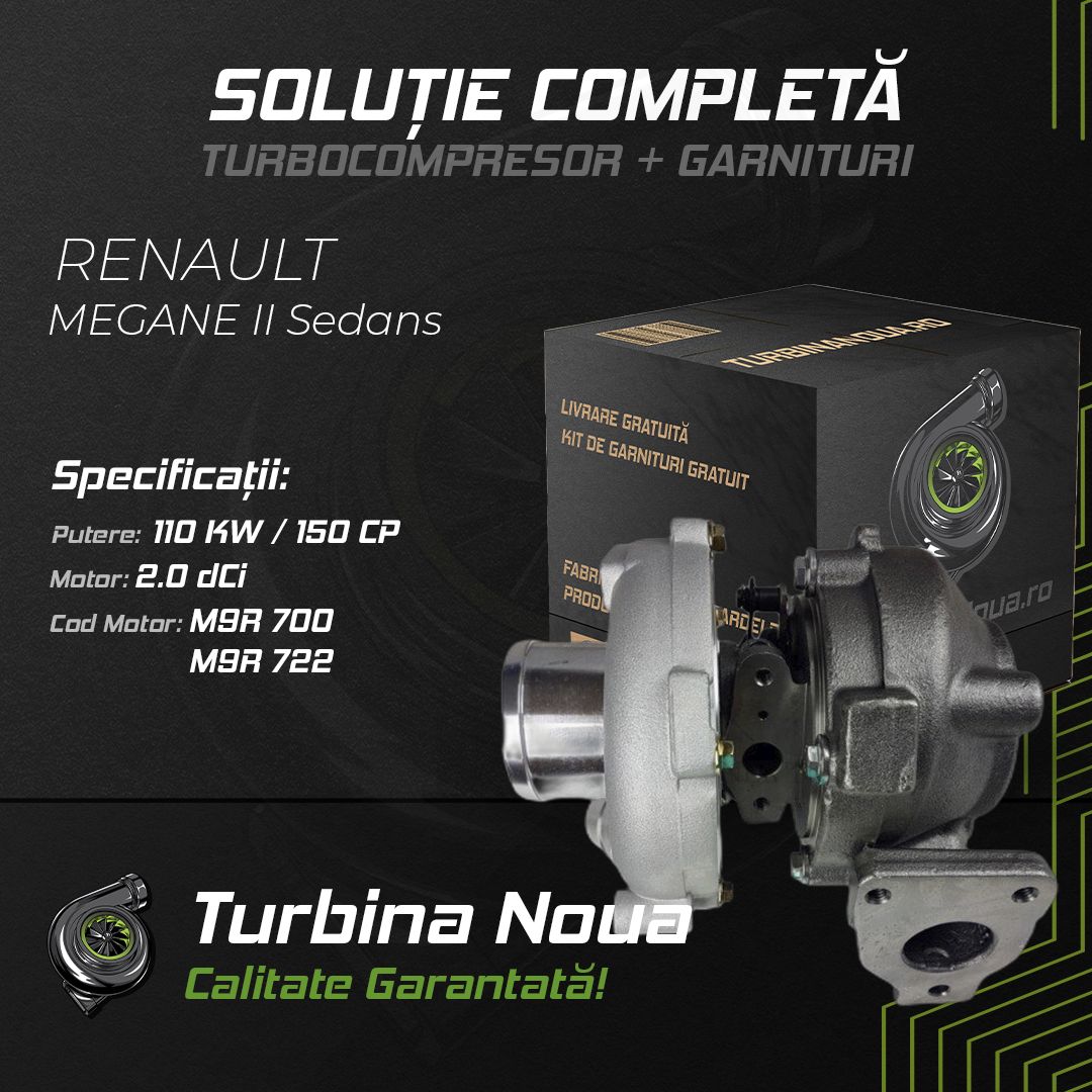 Turbina RENAULT MEGANE II Sedans 2.0 dCi 110 KW / 150 CP Noua - Image 2