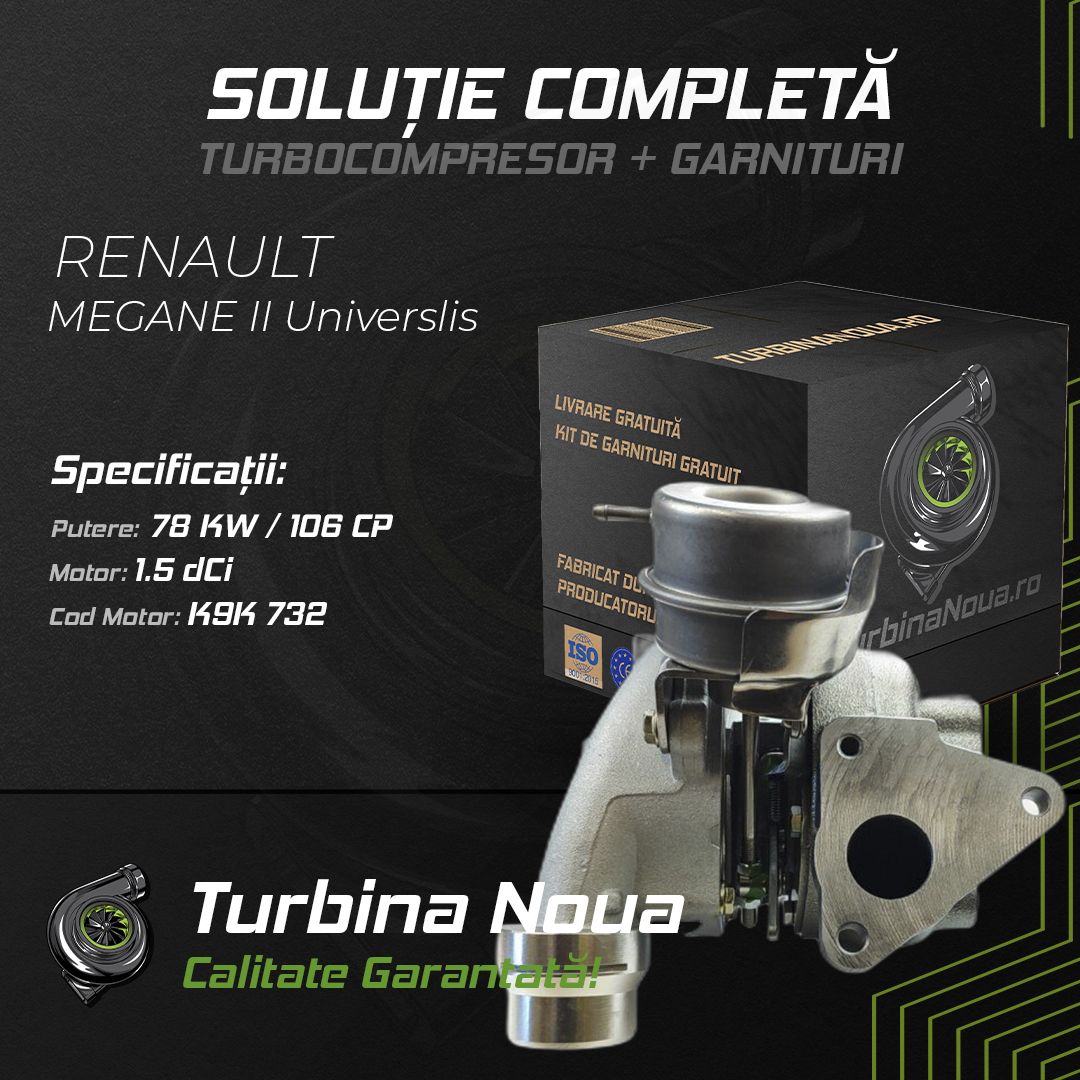 Turbina RENAULT MEGANE II Universlis 1.5 dCi 78 KW / 106 CP Noua - Image 2