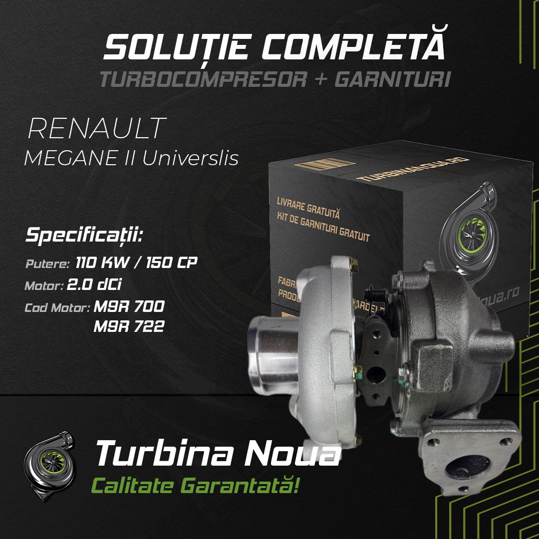 Turbina RENAULT MEGANE II Universlis 2.0 dCi 110 KW / 150 CP Noua - Image 2