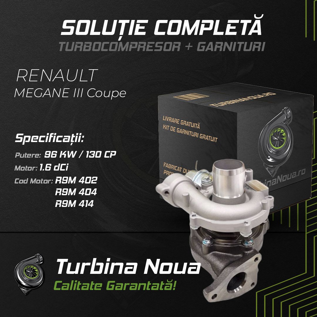 Turbina RENAULT MEGANE III Coupe 1.6 dCi 96 KW / 130 CP Noua - Image 2