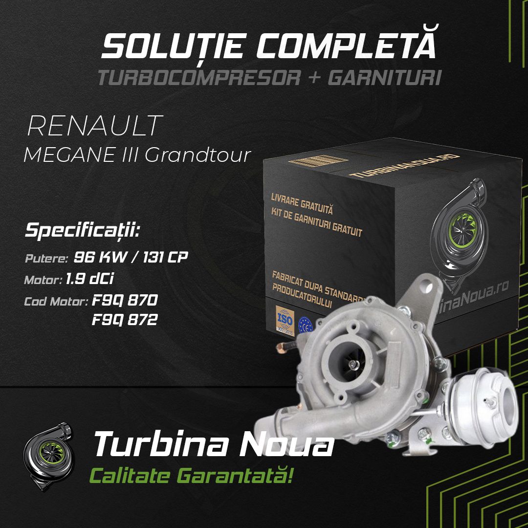 Turbina RENAULT MEGANE III Grandtour 1.9 dCi 96 KW / 131 CP Noua - Image 2