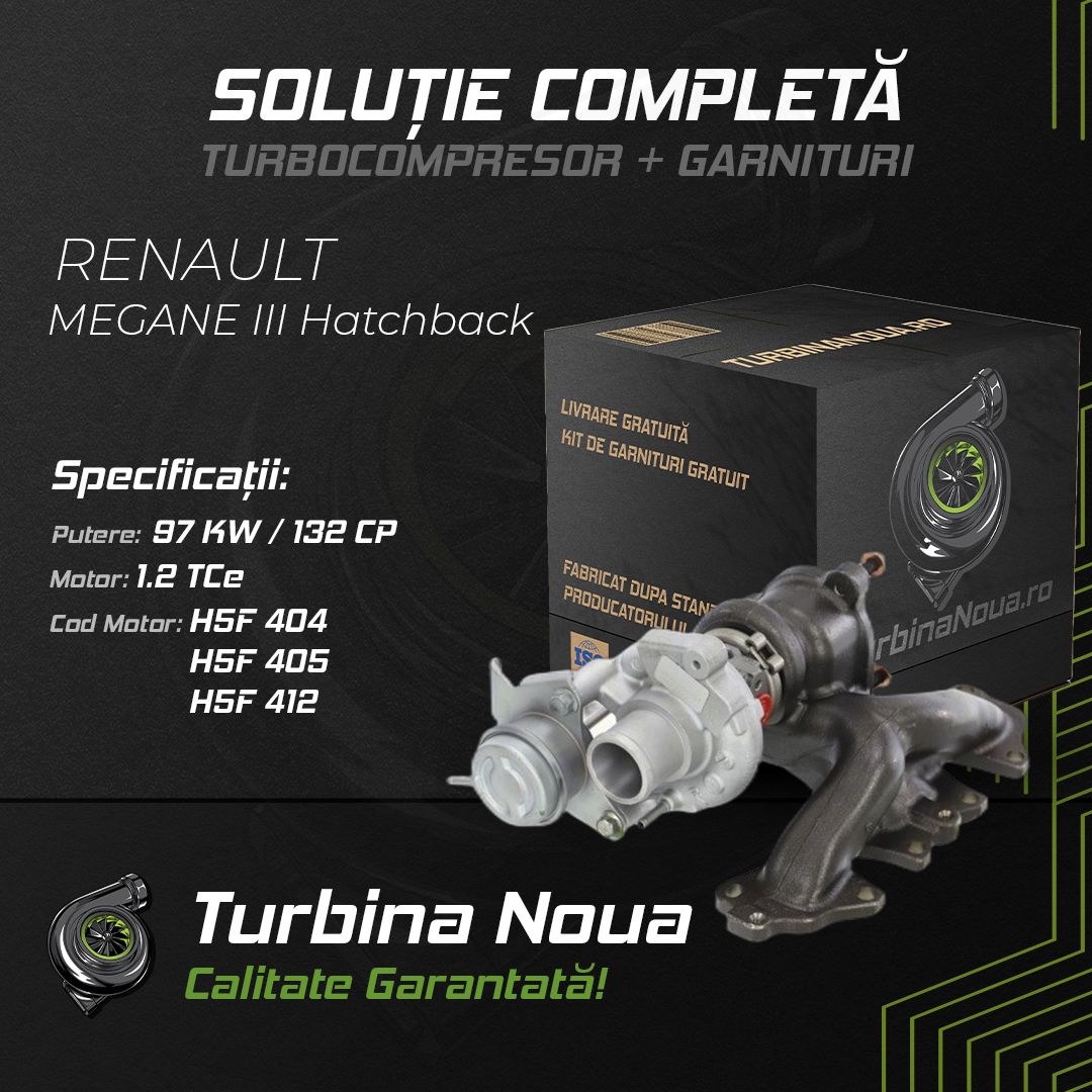 Turbina RENAULT MEGANE III Hatchback 1.2 TCe 97 KW / 132 CP Noua - Image 2