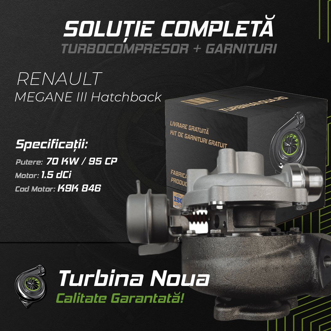 Turbina RENAULT MEGANE III Hatchback 1.5 dCi 70 KW / 95 CP Noua - Image 2