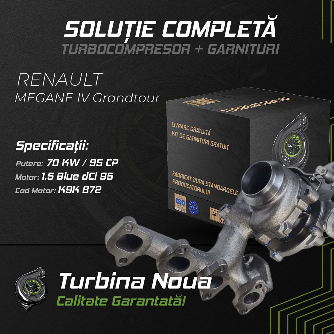 Turbina RENAULT MEGANE IV Grandtour 1.5 Blue dCi 95 70 KW / 95 CP Noua - Image 2