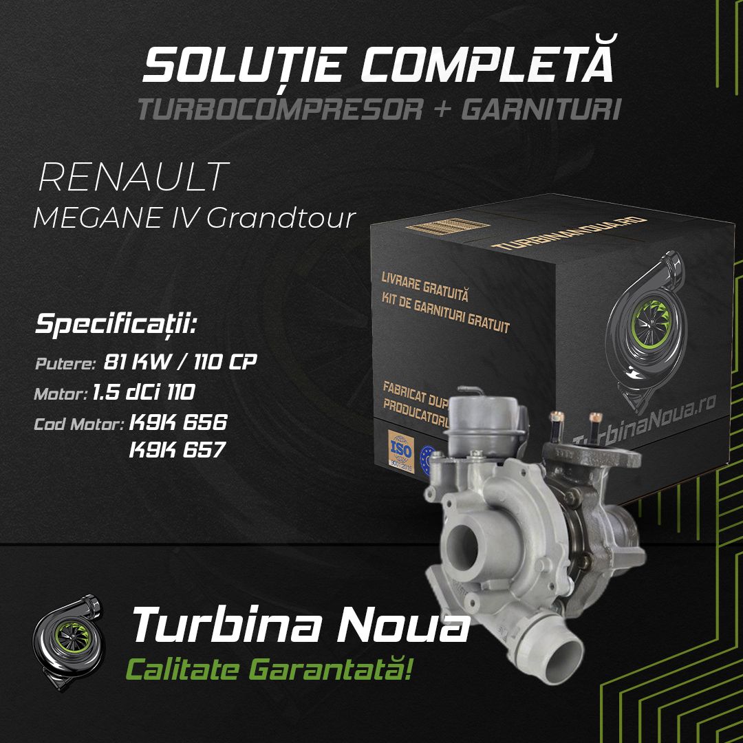 Turbina RENAULT MEGANE IV Grandtour 1.5 dCi 110 81 KW / 110 CP Noua - Image 2