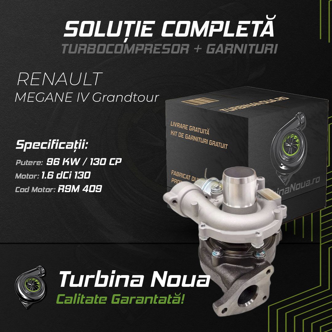 Turbina RENAULT MEGANE IV Grandtour 1.6 dCi 130 96 KW / 130 CP Noua - Image 2