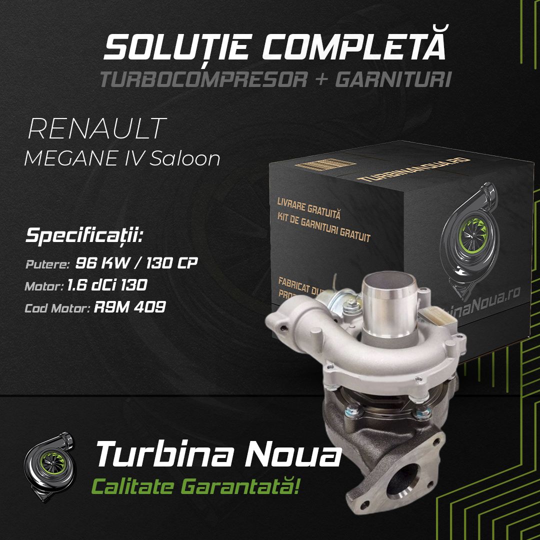 Turbina RENAULT MEGANE IV Saloon 1.6 dCi 130 96 KW / 130 CP Noua - Image 2