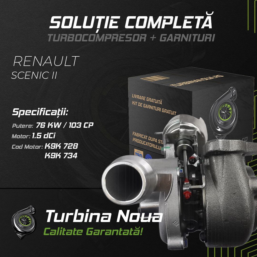 Turbina RENAULT SCENIC II 1.5 dCi 76 KW / 103 CP Noua - Image 2